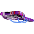 SQlab 6OX ERGOWAVE active 2.1 ltd. Metzger MTB saddle in purple with multicolor swirl print and blue rails