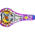 SQlab 6OX ERGOWAVE active 2.1 ltd. Metzger MTB saddle in purple with graffiti design by Mike Metzger