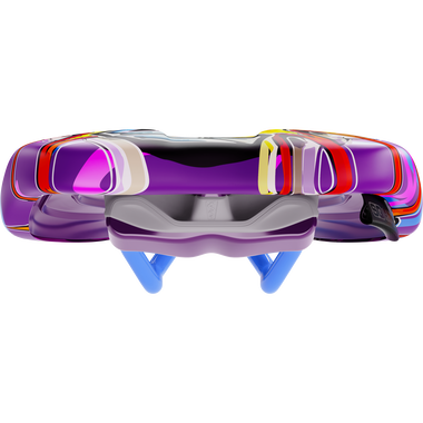 Selle VTT SQlab 6OX ERGOWAVE active 2.1 ltd. Metzger en violet avec motif graphique multicolore