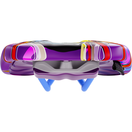 Selle VTT SQlab 6OX ERGOWAVE active 2.1 ltd. Metzger en violet avec motif graphique multicolore