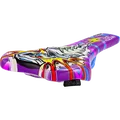 SQlab 6OX ERGOWAVE active 2.1 MTB saddle limited edition Metzger in purple with multicolor graffiti print