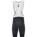 SQlab ONE12 bib shorts in black and white for road cycling – back view with SQ-Pad 12 chamois