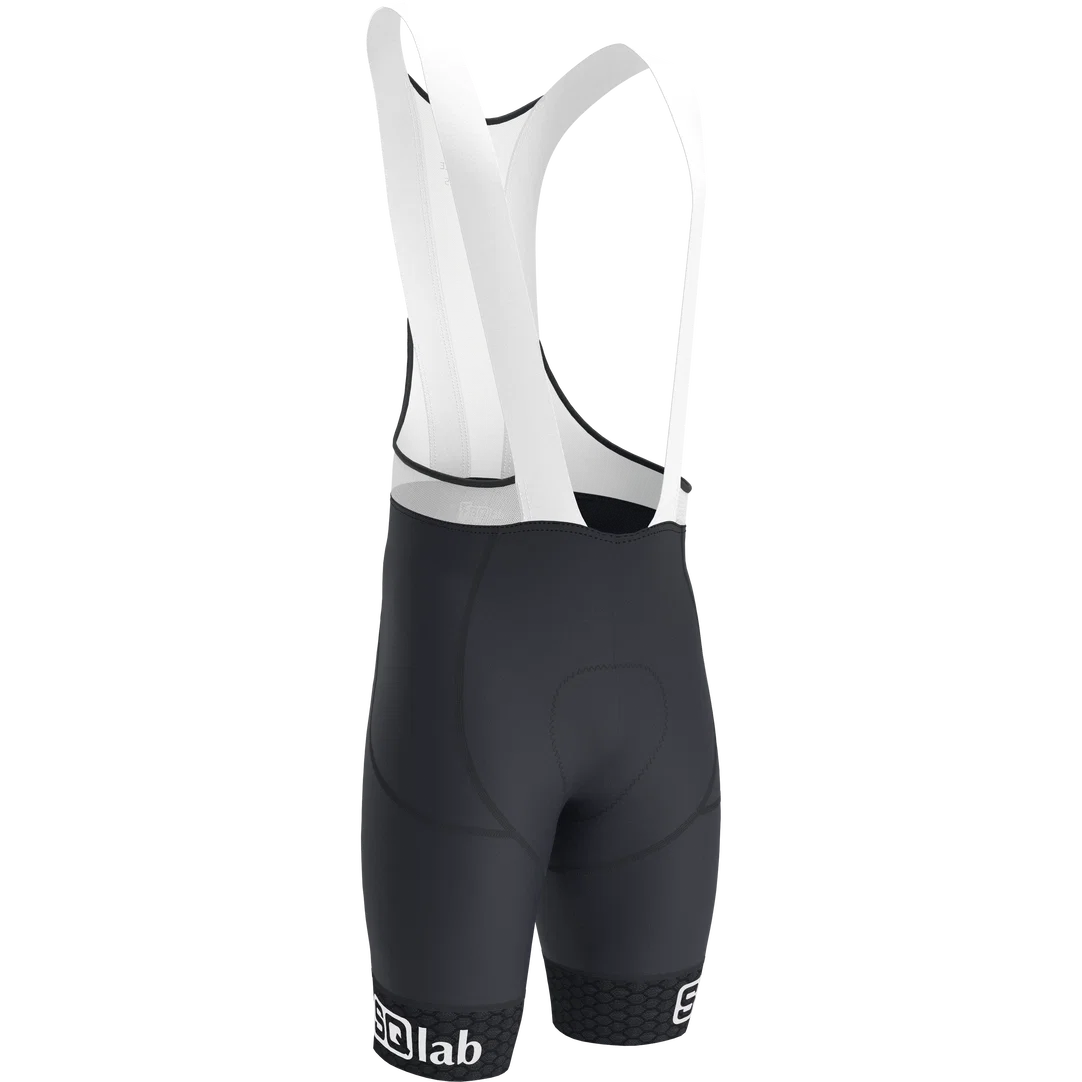 SQlab ONE12 bib shorts in black and white for road cycling