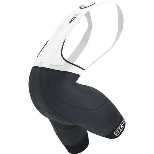 Cuissard à bretelles SQlab ONE12 en noir et blanc pour le cyclisme