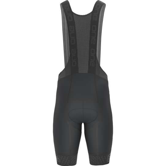 SQlab ONE12 cuissard à bretelles en noir pour le cyclisme, vue arrière avec chamois et bretelles en mesh