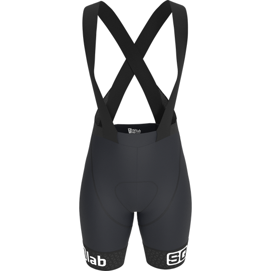 SQlab ONE12 women bib shorts in black for road cycling – back view