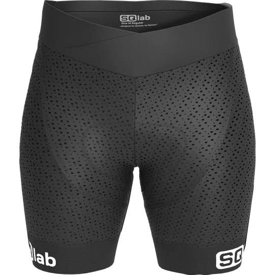 SQlab SQ Short ONE10 women cycling liner shorts in black with SQ-Pad 10 chamois for upright riding