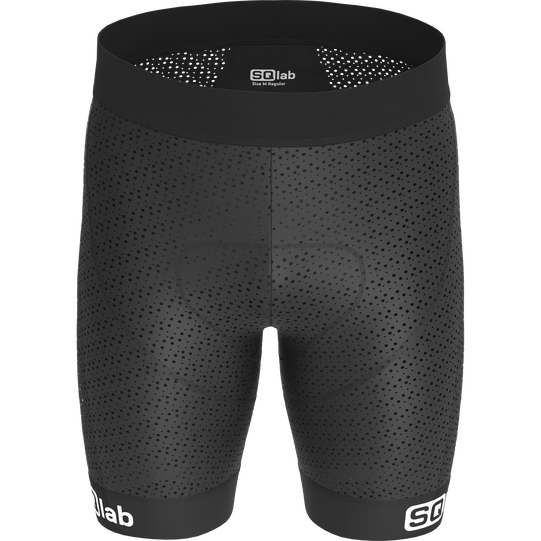 SQlab ONE10 cycling liner shorts unisex in black with integrated SQ-Pad 10 chamois for everyday cycling