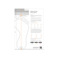 SQlab foot type measurement sheet in white with ruler scale and arch diagrams