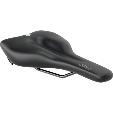 SQlab 610 M-D active saddle in matte black with central relief channel