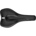SQlab 610 M-D active bike saddle in black with central relief channel, top view