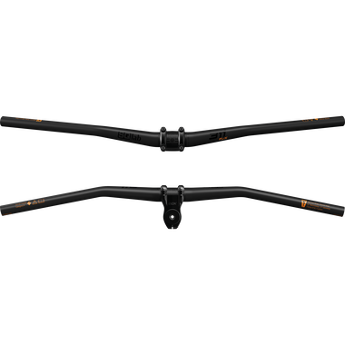 SQlab 311 FL-X Carbon MTB-Lenker 12° in mattschwarz mit orangenen Akzenten, 31,8 mm Klemmung