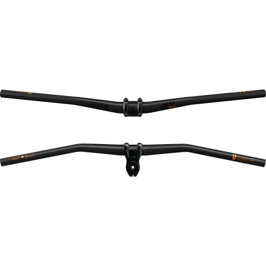 SQlab 311 FL-X Carbon MTB-Lenker 12° in mattschwarz mit orangenen Akzenten, 31,8 mm Klemmung