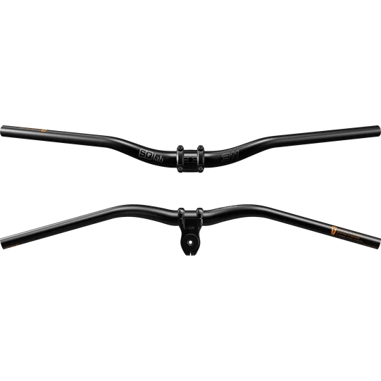 SQlab 311 Alu trail bike handlebar 31.8mm in matte black, front and rear view