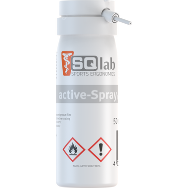 SQlab active-Spray spray d'entretien pour élastomères 50 ml en blanc et gris clair