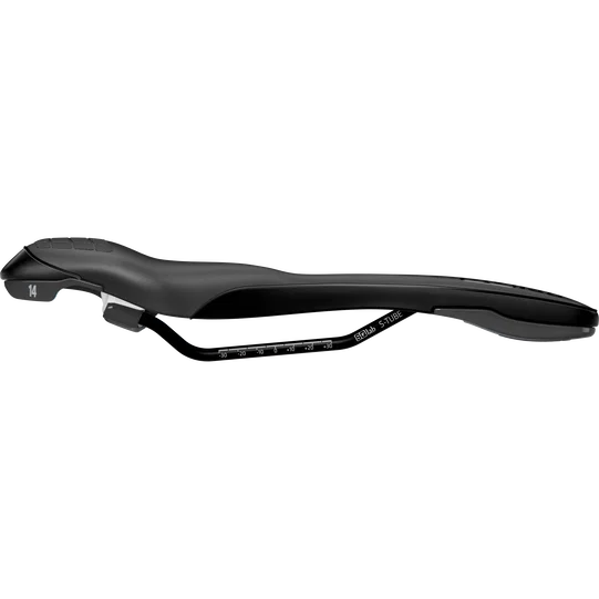 Selle VTT SQlab 6OL active 14 cm en noir avec système de rails S-TUBE, vue de profil