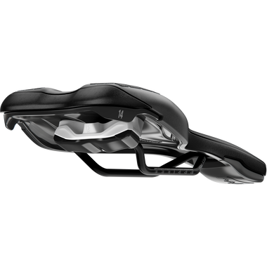 Selle VTT SQlab 6OL active 14 cm en noir, vue de côté avec profil ERGOWAVE