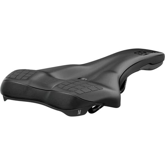 Selle vélo SQlab 6OL active 14 cm en noir avec profil ERGOWAVE et nez allongé