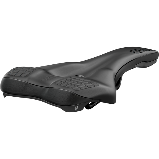 Selle vélo SQlab 6OL active 14 cm en noir avec profil ERGOWAVE et nez allongé