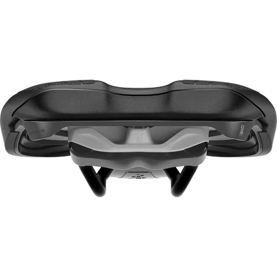 Selle VTT SQlab 6OL active en noir, vue arrière avec profil ERGOWAVE et technologie active