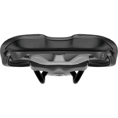 Selle VTT SQlab 6OL active en noir, vue arrière avec profil ERGOWAVE et technologie active