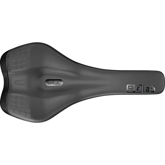 Selle VTT SQlab 6OL active avec profil ERGOWAVE en noir, vue de dessus