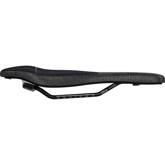 SQlab 611 Infinergy ERGOWAVE active 2.1 ClipOn MTB saddle in black, side view