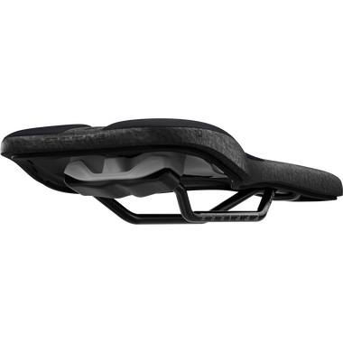 SQlab 611 Infinergy ERGOWAVE active 2.1 ClipOn MTB saddle in black, side view