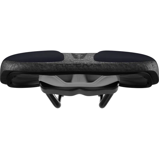SQlab 611 Infinergy ERGOWAVE active 2.1 ClipOn MTB-Sattel in schwarz, Frontansicht