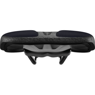 SQlab 611 Infinergy ERGOWAVE active 2.1 ClipOn MTB saddle in black, front view
