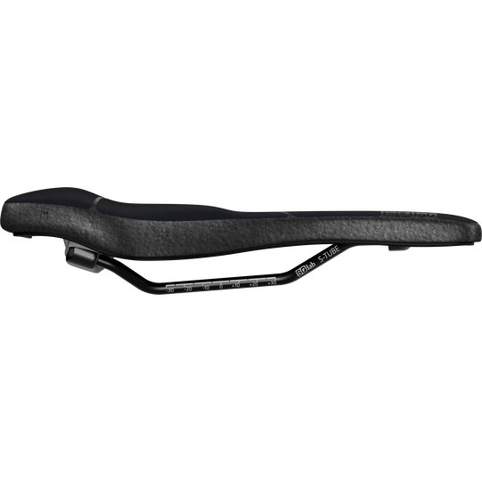 SQlab ClipOn 6OX Infinergy ERGOWAVE active MTB saddle in black, side view