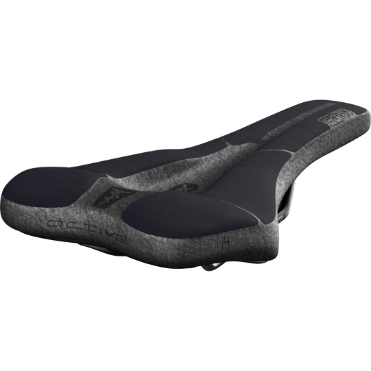 SQlab ClipOn 6OX Infinergy ERGOWAVE active 2.1 MTB saddle in black and dark grey