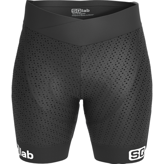 SQlab Shorts ONE10 women's cycling liner shorts in black with SQ-Pad 10 chamois pad for cycling