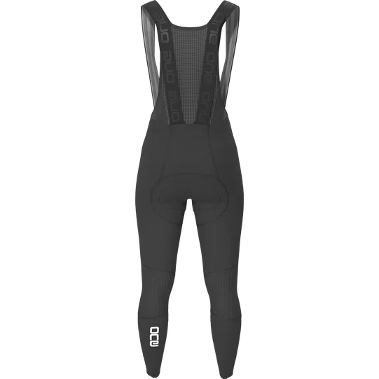 SQlab ONE12 Damen Bib Tights in schwarz, Rückansicht mit Sitzpolster