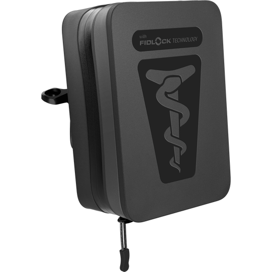 SQlab saddle bag Fidlock® 0.5 l in charcoal grey with Comfort active 2.1 adapter