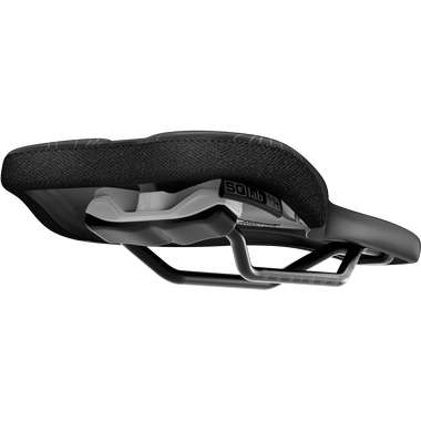 SQlab 6OX ERGOWAVE active MTB enduro saddle with short nose in black, side view