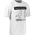 SQlab Taube Nudel unisex T-shirt in white with black graphic print