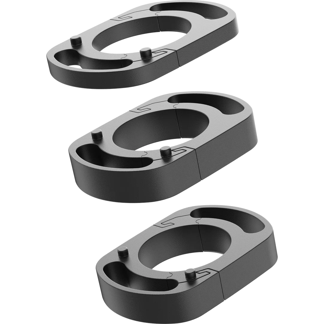 SQlab 812R spacer set for roadbike stem 1x5mm and 2x10mm in dark charcoal