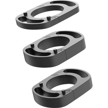 SQlab 812R jeu d'entretoises pour potence vélo de route 1x5mm et 2x10mm en gris anthracite