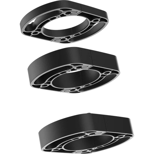 SQlab 812R stem spacer set 1x5mm 2x10mm in black for roadbike stem
