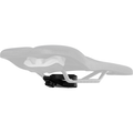 SQlab X Fidlock Standard Adapter in black mounted on sport saddle rails, side view