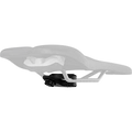 SQlab X Fidlock Standard Adapter in black mounted on sport saddle rails, side view