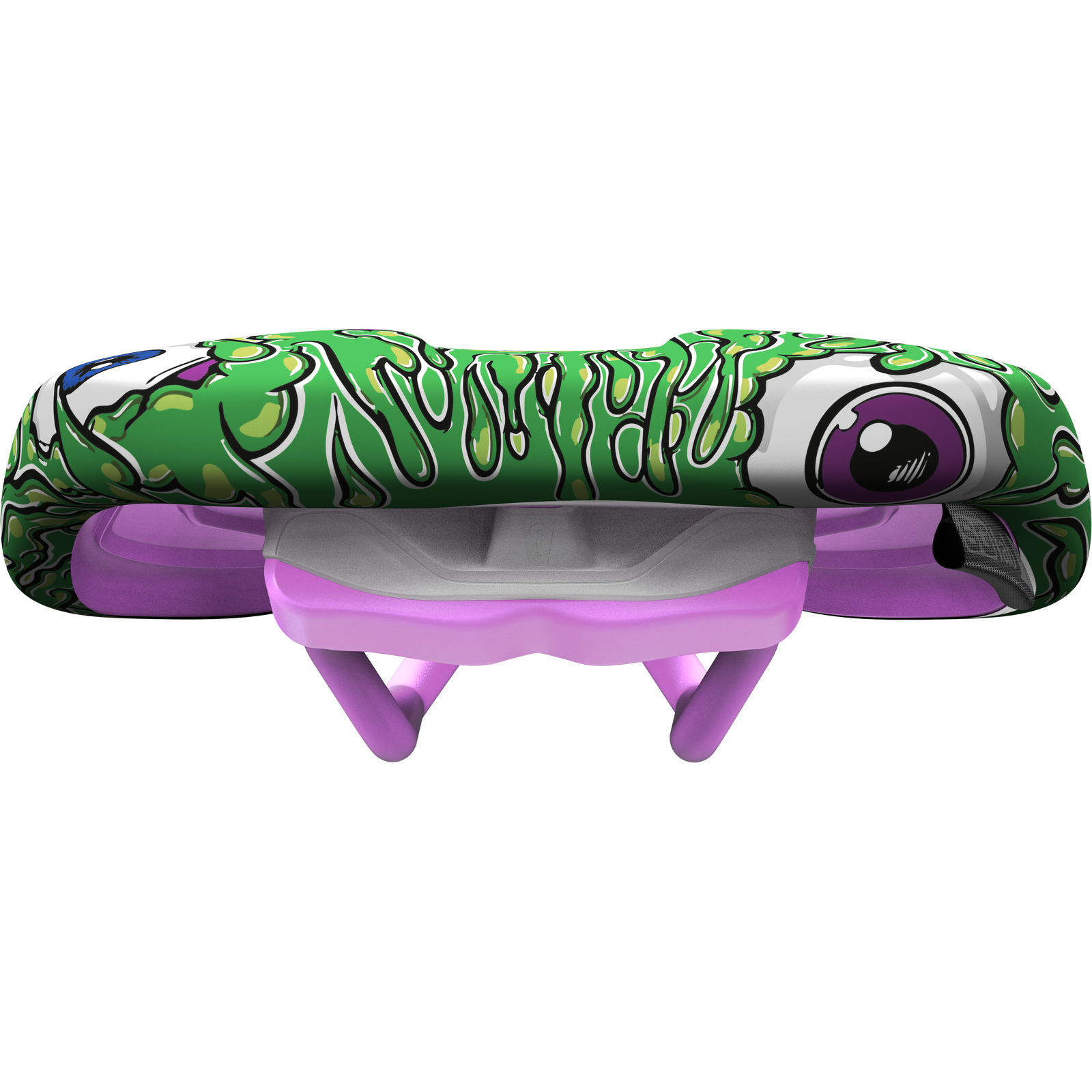 SQlab 6OX ERGOWAVE active 2.2 MTB saddle in green and purple, Mike Metzger Signature Edition