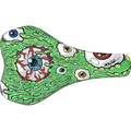 SQlab 6OX ERGOWAVE active 2.2 ltd. Metzger MTB saddle in slime green with eyeball graphic