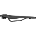 SQlab 612 ERGOWAVE® 2.1 road bike saddle in black with S-TUBE rails, side view