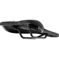 SQlab 612 ERGOWAVE® road bike saddle in black, underside view showing rail system