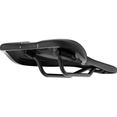 SQlab 612 ERGOWAVE® Rennradsattel in schwarz, Ansicht von unten mit SchienenSystem