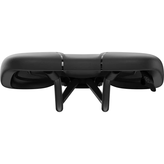 SQlab 612 ERGOWAVE® 2.1 road cycling saddle in black with twin-wing profile and central pressure-relief channel