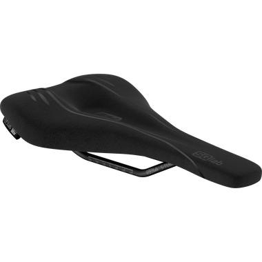 SQlab 614 ERGOWAVE active 2.1 S'Qantara bike saddle in black, three-quarter view