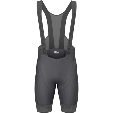SQlab ONE14 bib shorts unisex in dark grey for gravel cycling